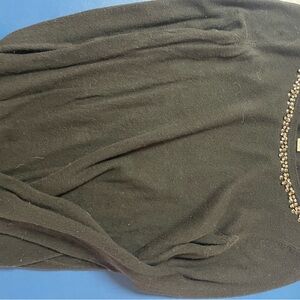 LOFT Black Sweater with Gold Detailing